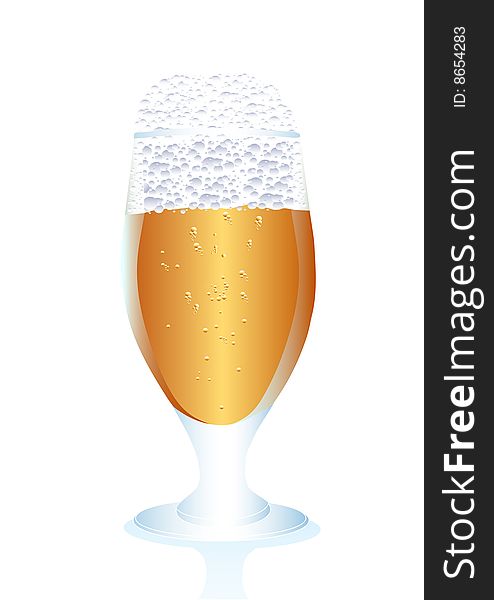 Glass and beer, abstract drink vector. Glass and beer, abstract drink vector