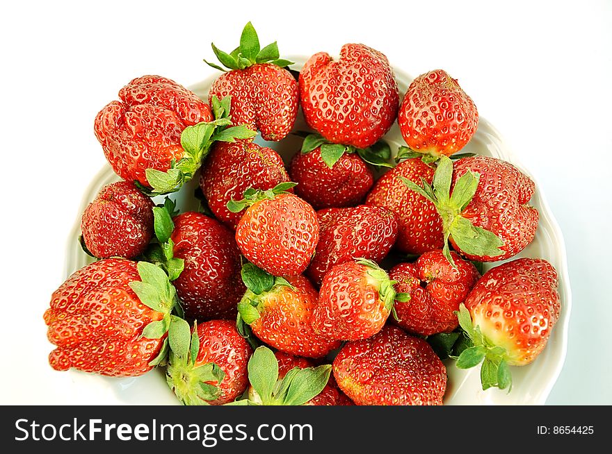 Plate Of  Strawberry.
