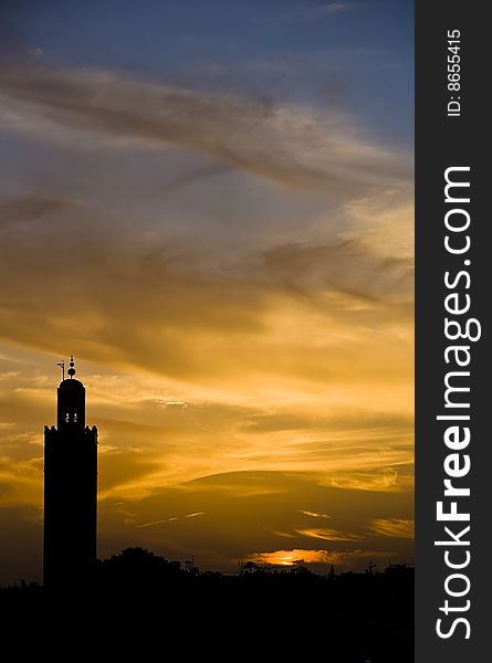 The Koutoubia mosque in Marrakesh