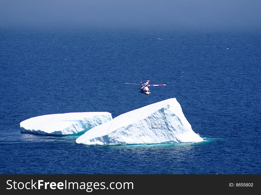 Icebergs off the coast of Newfoundland