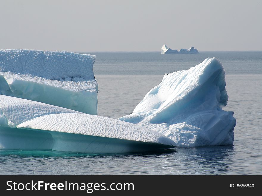 Icebergs off the coast of Newfoundland