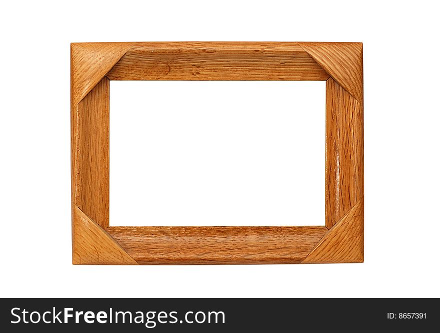 Wooden photo frame isolated on a white background. Wooden photo frame isolated on a white background