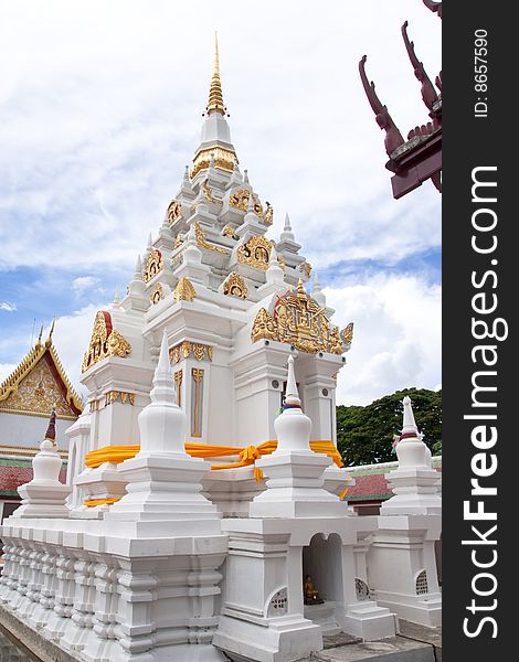 The old and famous pagoda in Suratthani province,Thailand. The old and famous pagoda in Suratthani province,Thailand