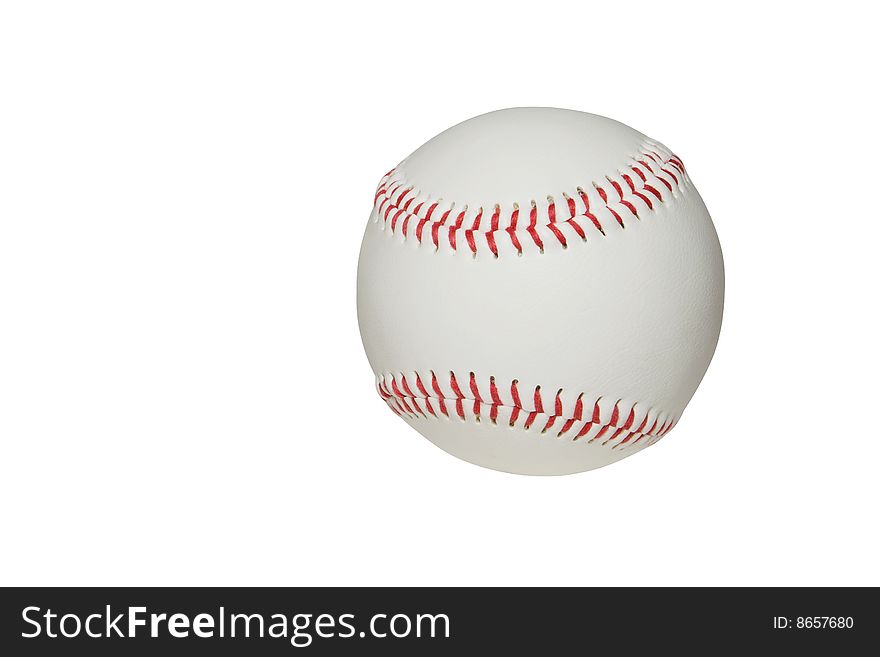 A baseball on white background