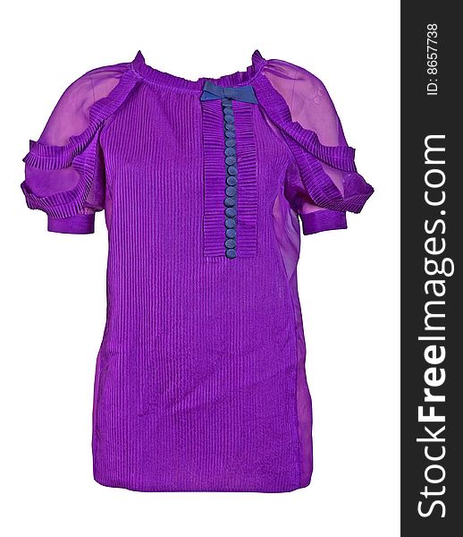 Woman fashion isolated violet dress. Woman fashion isolated violet dress