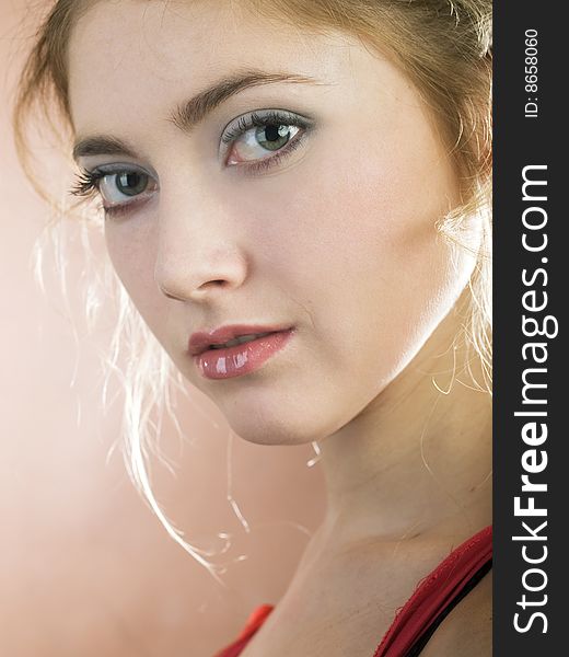 Portrait of beautiful girl, shallow DOF. Portrait of beautiful girl, shallow DOF