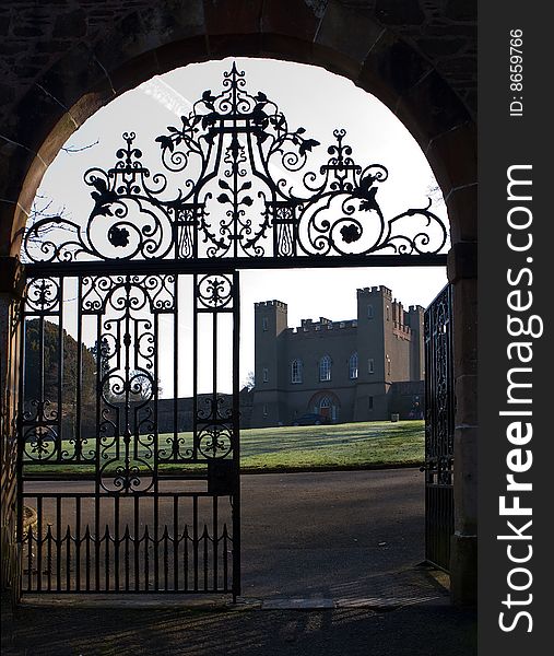 The open gates of an old fort. The open gates of an old fort