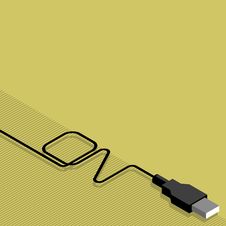 Cable Usb And Plug With Inscription Royalty Free Stock Image