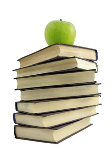 Book And Green Apple Royalty Free Stock Photography Book And Green Apple Royalty Free Stock Photography