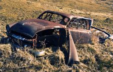 Old Rusty Abandoned Car In A Field Royalty Free Stock Image Old Rusty Abandoned Car In A Field Royalty Free Stock Image