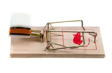 Candy On A Mouse Trap Stock Photography