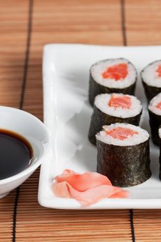 Salmon Roll Royalty Free Stock Photography Salmon Roll Royalty Free Stock Photography