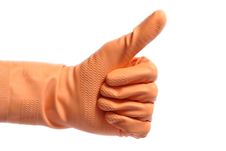 Rubber Glove Shows Yes Royalty Free Stock Photos Rubber Glove Shows Yes Royalty Free Stock Photos