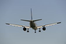 Airplane Is Landing At Airport Stock Photos Airplane Is Landing At Airport Stock Photos
