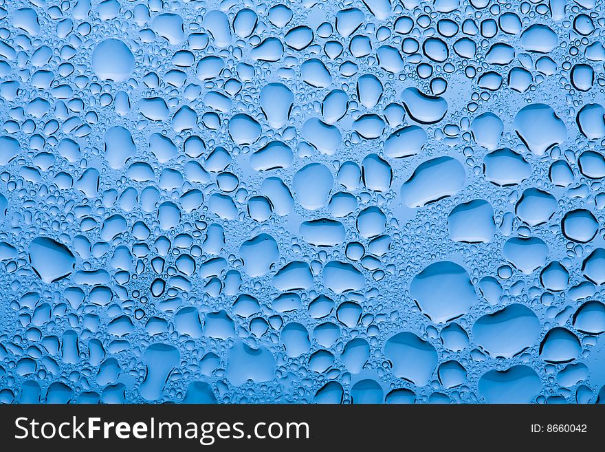 Blue Water Drops Background