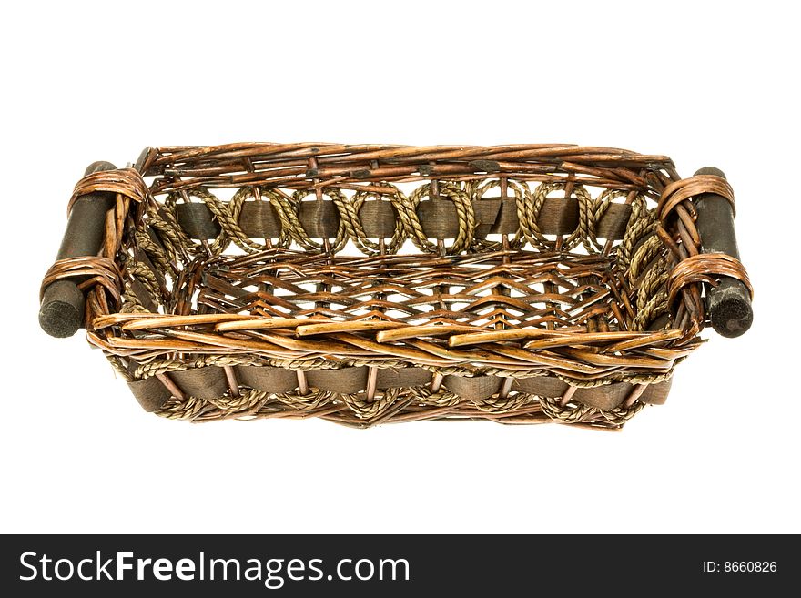 Bread basket on a white background. Bread basket on a white background.