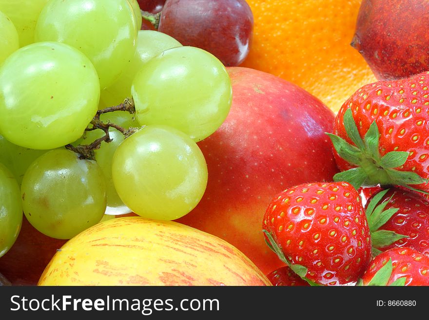 Background of ripe, summer fruits. Background of ripe, summer fruits.