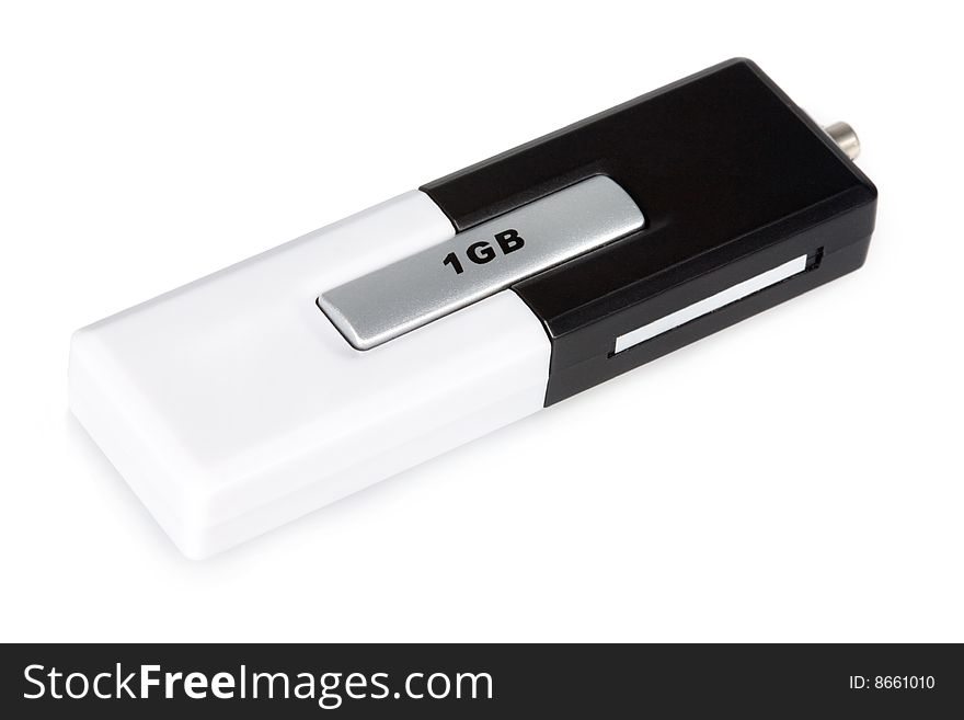 USB flash drive on a white background. USB flash drive on a white background.