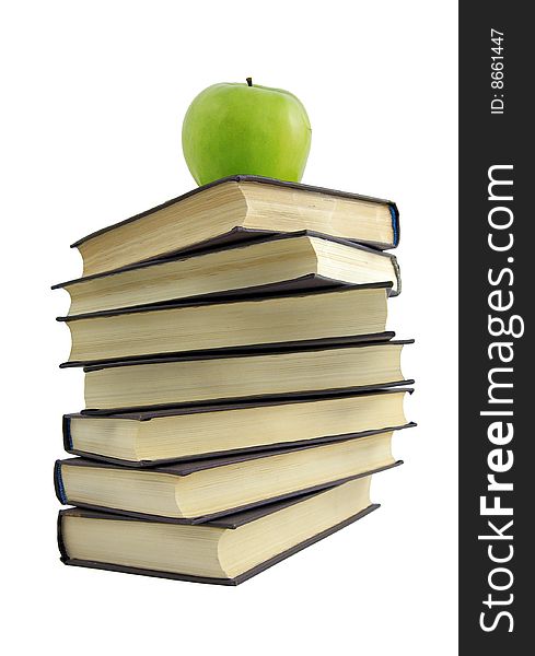 Book And Green Apple