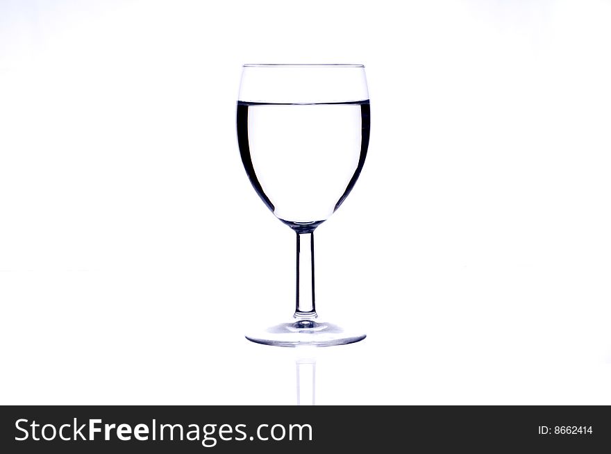 Glass of water with clipping path