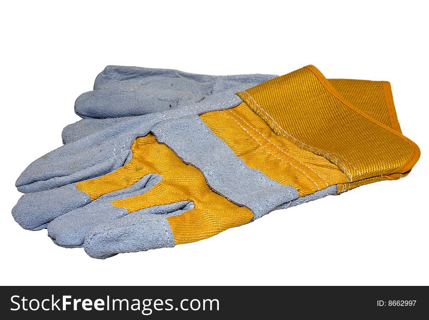 Protection glove isolated at white background