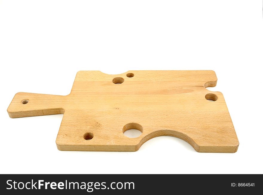 Chopping board on white background