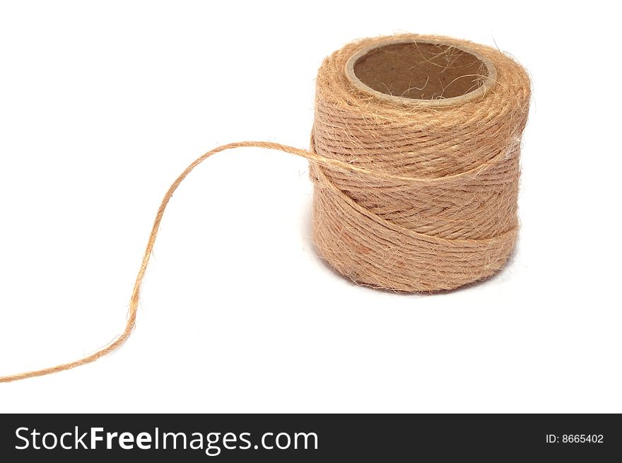 A roll of clew on white background