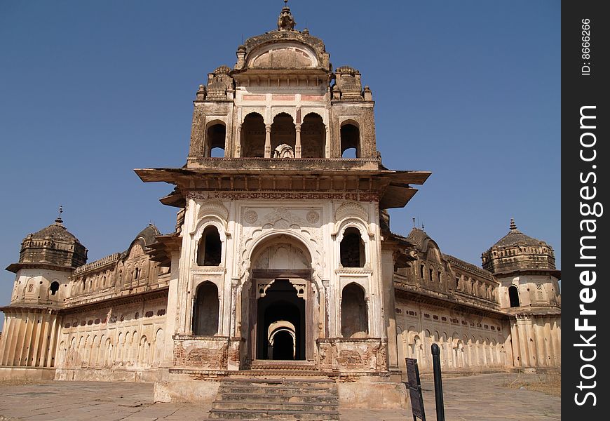 Palace in Orcha, Madhya Pradesh, India.