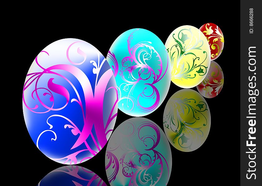 A background with easter eggs