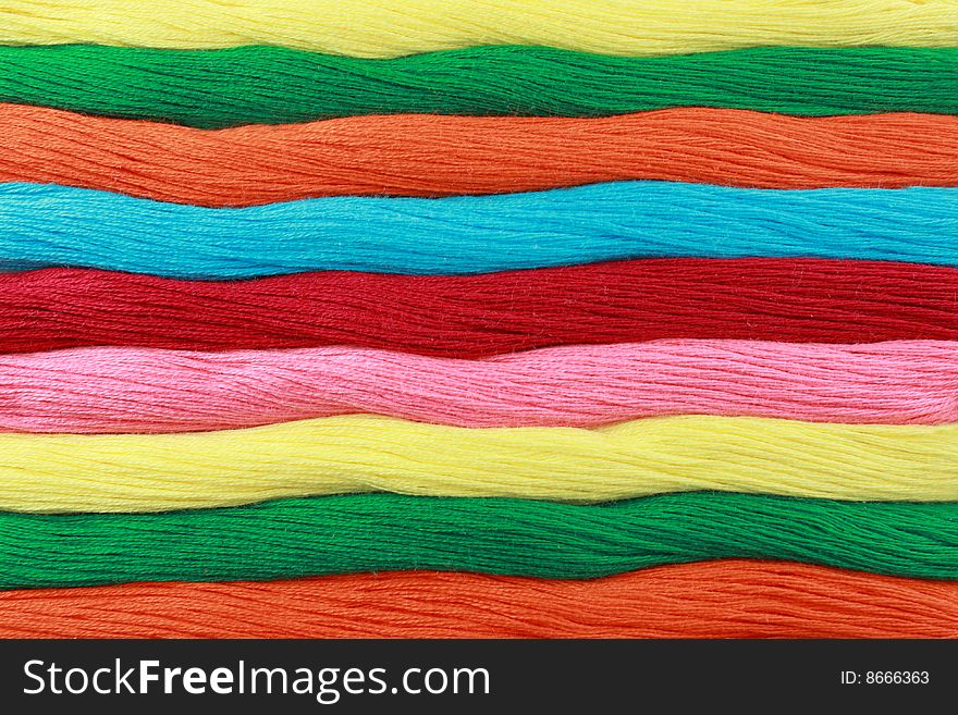 Group of bright colorful thread. Group of bright colorful thread