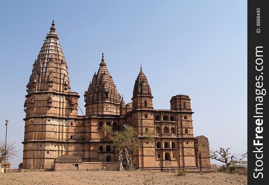 Palace in Orcha, Madhya Pradesh, India.