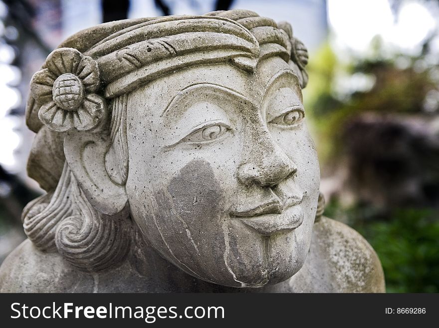Statue of a female of ancient times. Statue of a female of ancient times