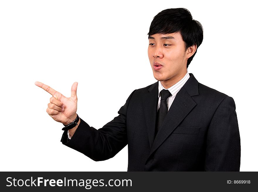 Young Asian Businessman Presenting.