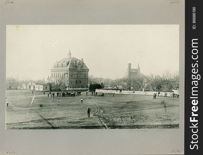 Baseball Game at the old campus of Phillips Academy, 1889