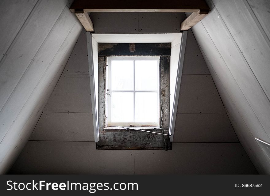 White Attic Window