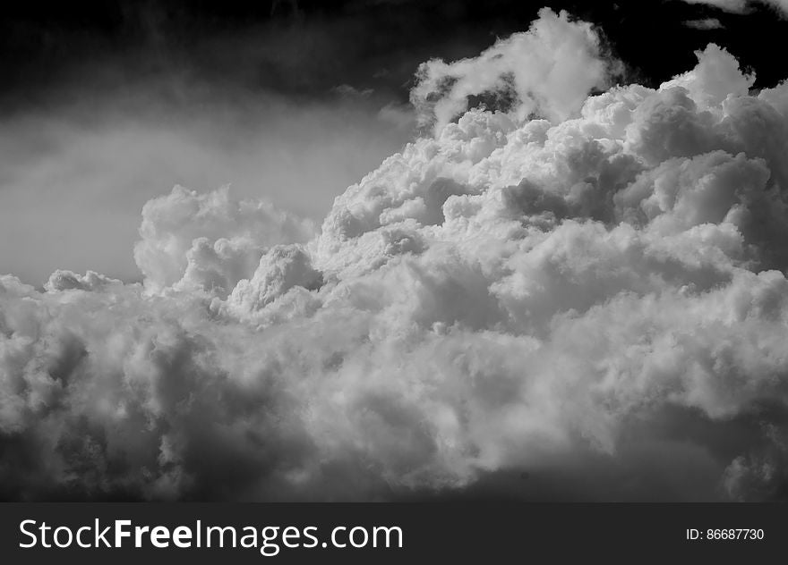 Clouds In Black And White.
