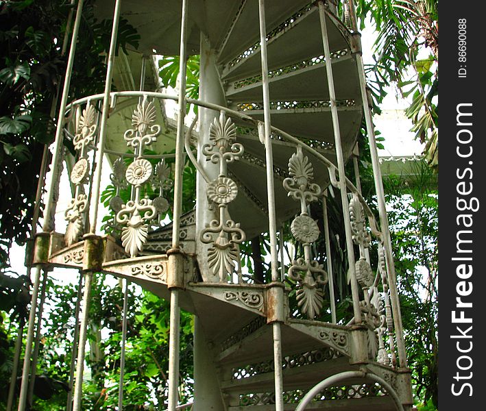 curved staircase, Kew conservatory
