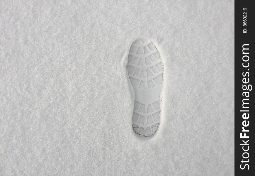 Footprint In Snow