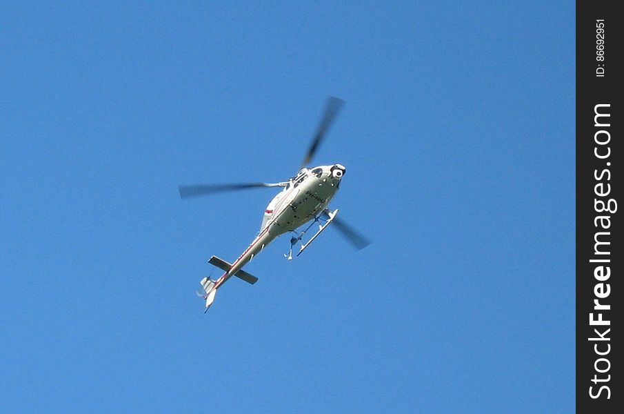 Camera Helicopter Seen From Below