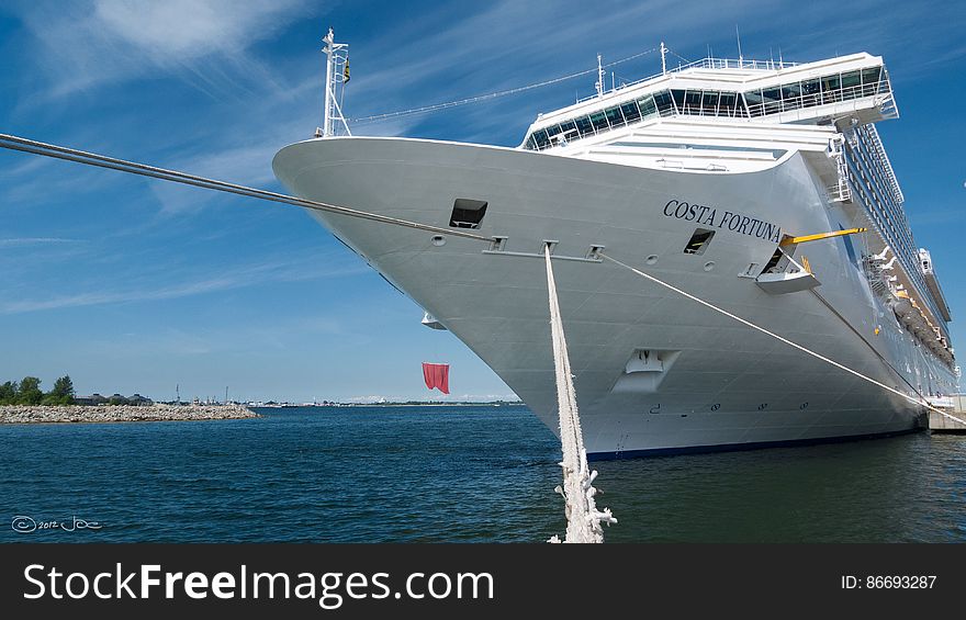The Costa Fortuna cruise ship docked in Tallinn, Estonia