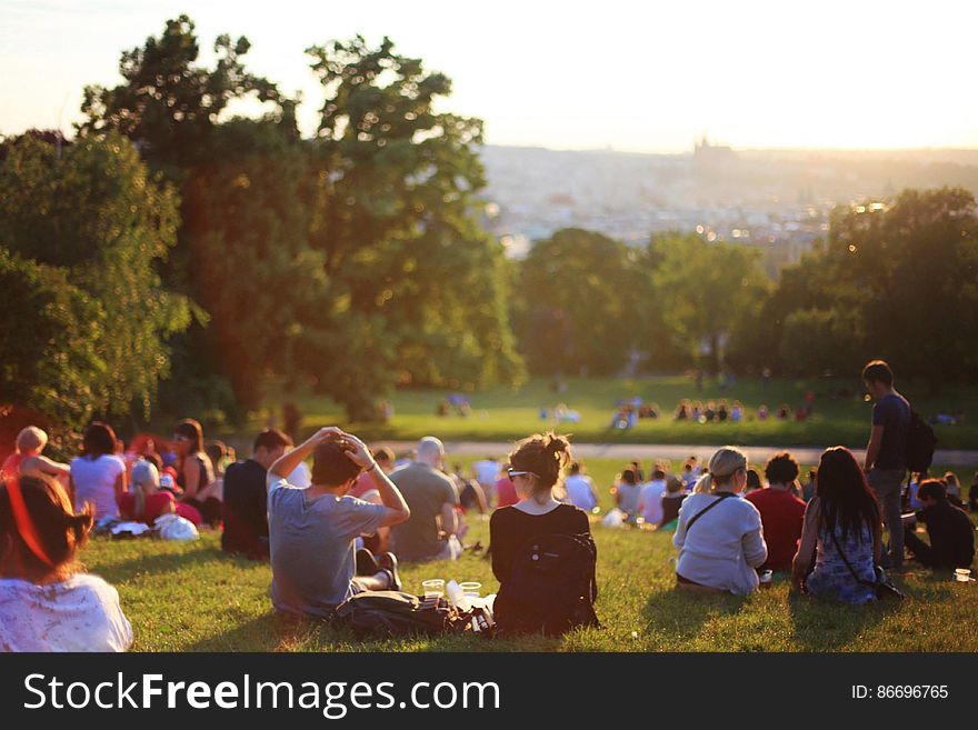 Group Of People Enjoying Music Concert