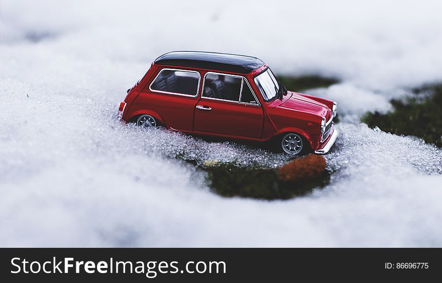 Vintage Car on Snow