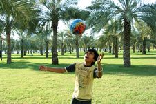Boy Playing Ball Royalty Free Stock Image Boy Playing Ball Royalty Free Stock Image