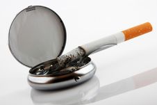 Ashtray With Cigarette Stock Image