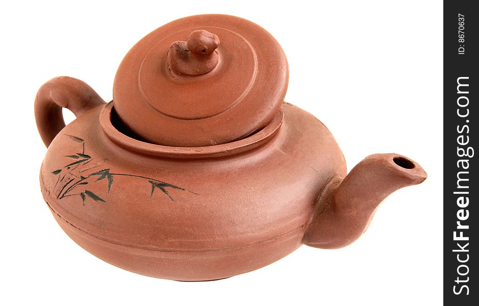 Traditional Chinese teapot hand made from local clay in Western China