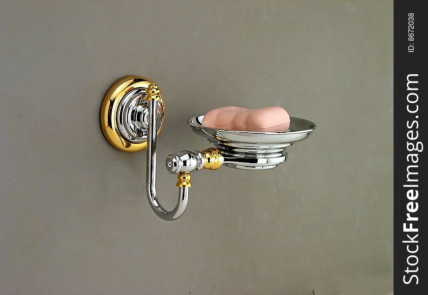 Vintage designer soap holder and bathroom fittings. Vintage designer soap holder and bathroom fittings