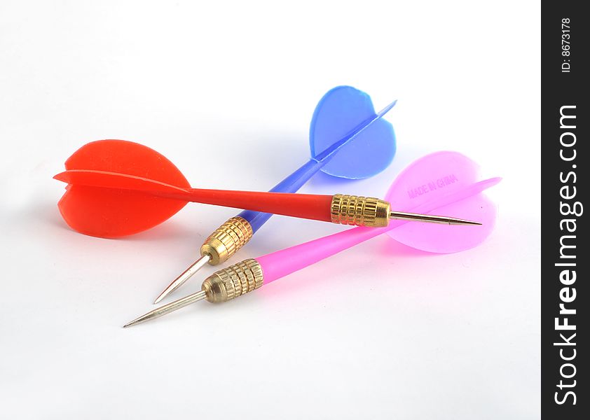 Darts on a White Background