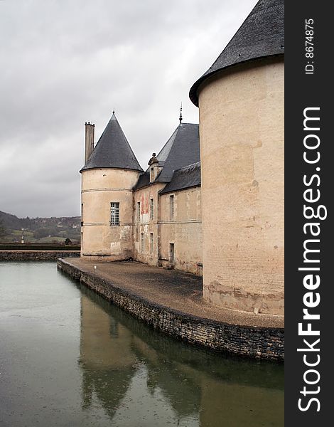 Caslte located in the Auxois region, in France. Style inspired by the French renaissance, built during the 17th century. Caslte located in the Auxois region, in France. Style inspired by the French renaissance, built during the 17th century.