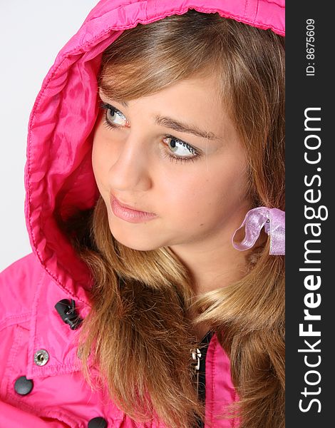 Beautiful teenage female model in winter attire. Beautiful teenage female model in winter attire