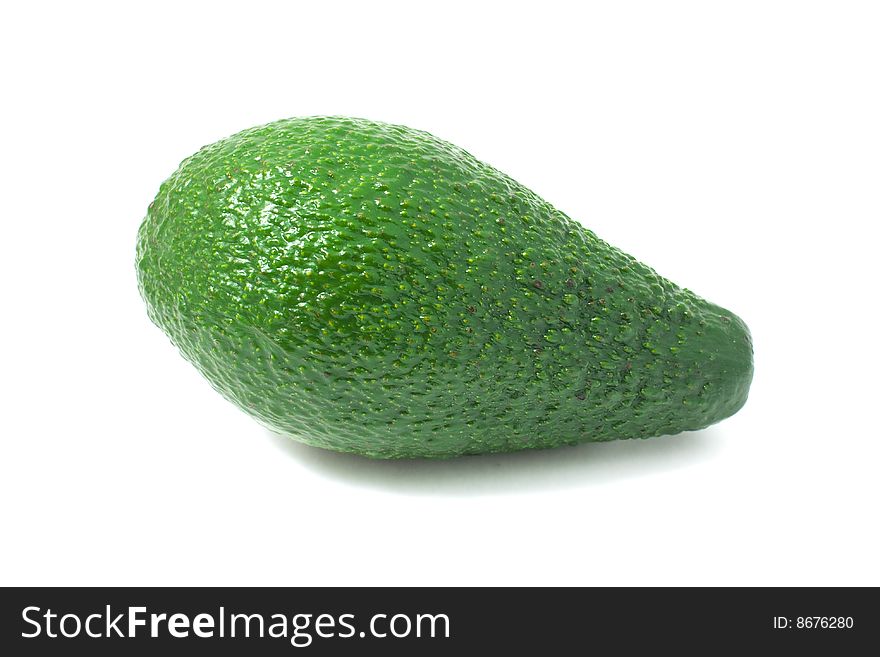 Fresh avocados isolated on white background